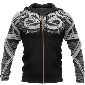 Viking Hoodie Best Viking Tattoo (Zip) RLT12