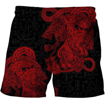 Viking Shorts - Jormungandr and Fenrir Vikings 3D RLT12