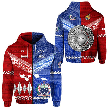 Tonga and Samoa Together Zip Hoodie Unique Style LT8