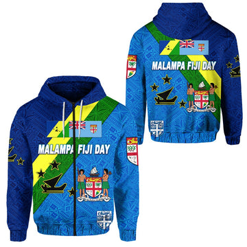 Vanuatu Malampa and Fiji Day Zip Hoodie October 10 LT8