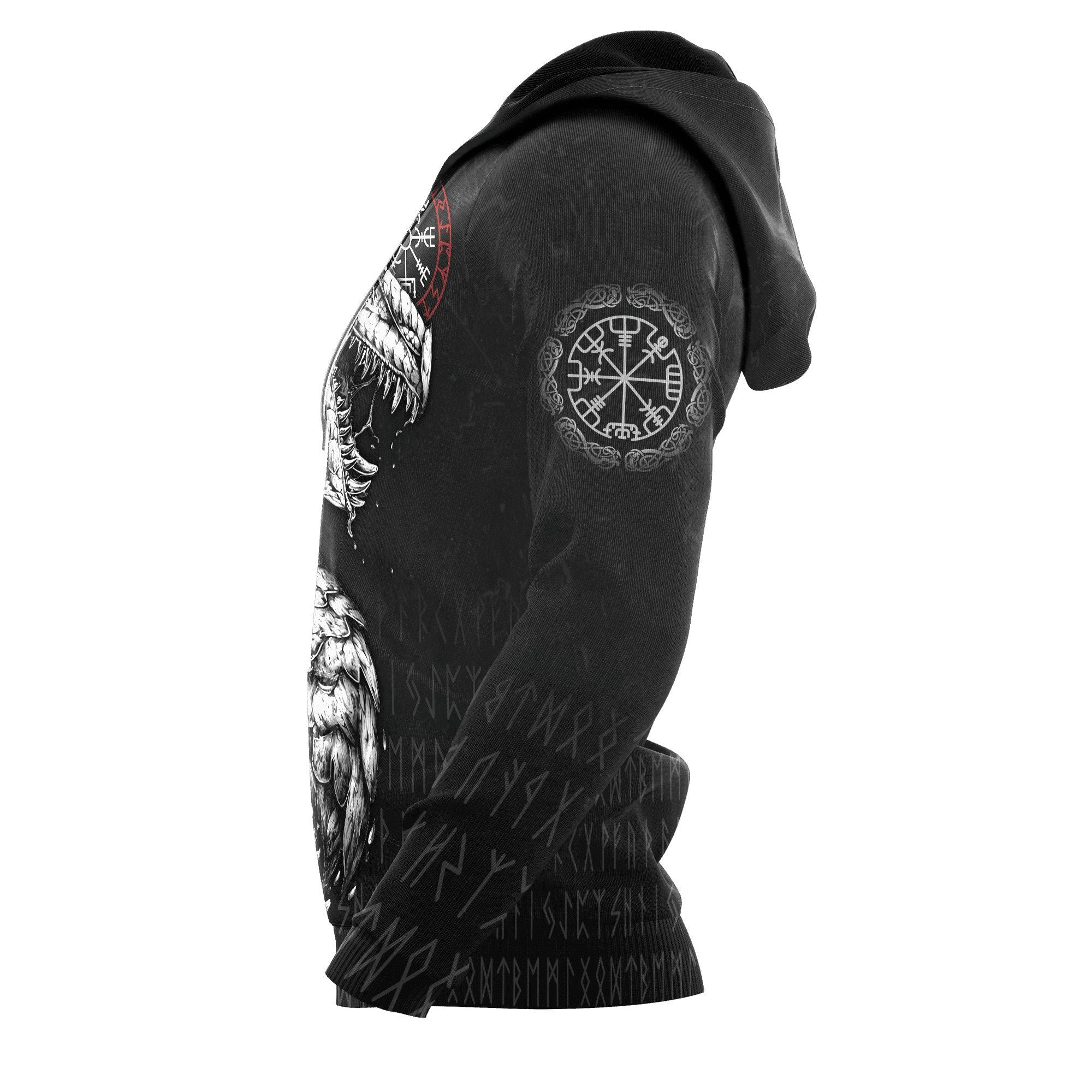Viking Clothing Viking Dragon, Vegvisir Hoodie New RLT12