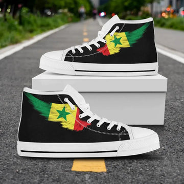 Senegal Black High Top Shoes Wing Flag RLT6