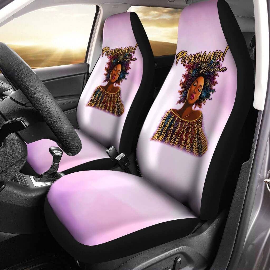 African Car Seat Covers - Phenomenal Women Car Seat Covers - Color Style 1