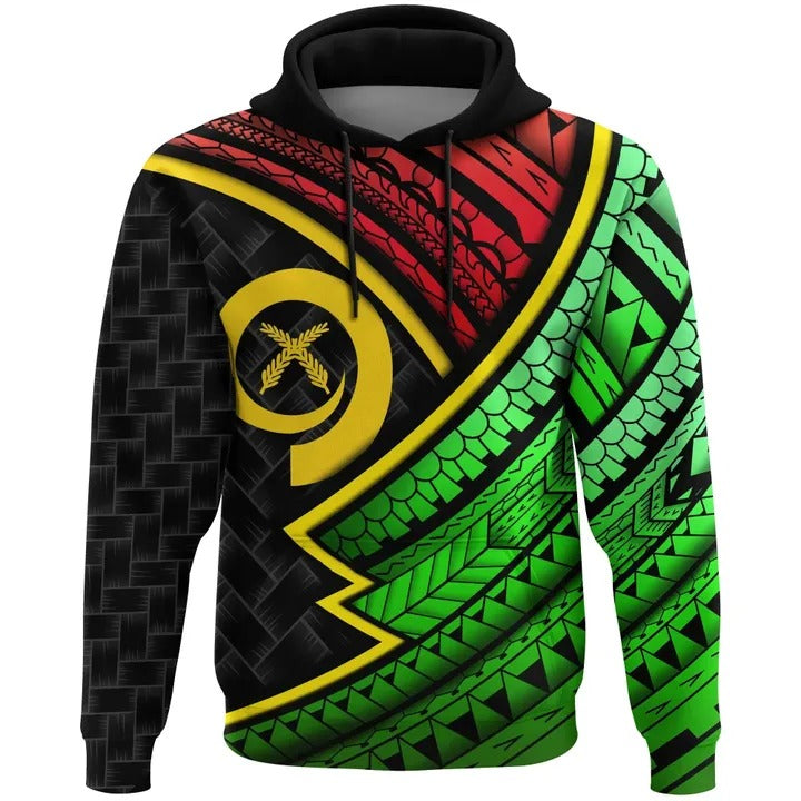 Custom Personalised Vanuatu Hoodie Vanuatu Lauhala Polynesian LT6