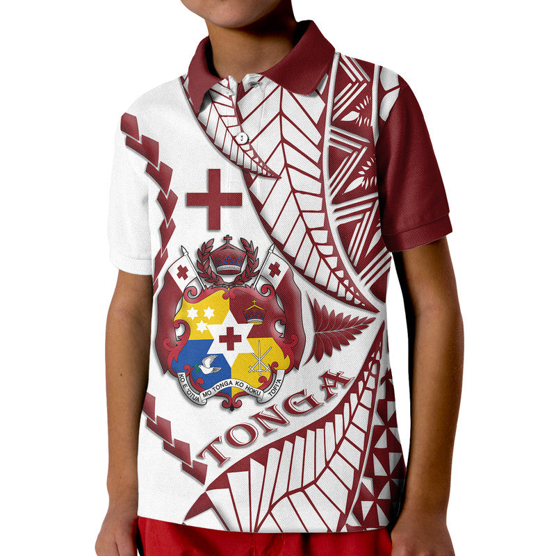 Tonga Polo Shirt Emancipation Day Kupesi Pattern No.1 White LT9