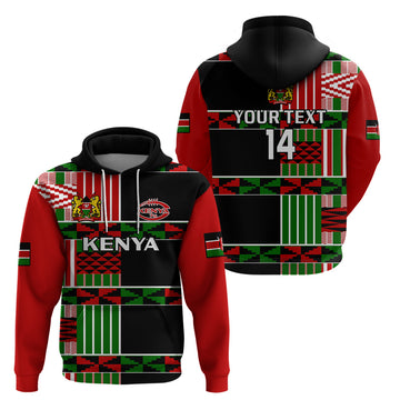 Custom Kenya Rugby Sevens Kenyan Pattern Version Hoodie LT14