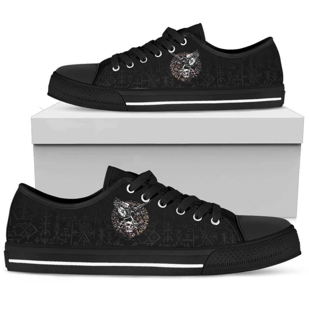 Viking Warrior Tattoo Odin Low Top Shoes RLT12