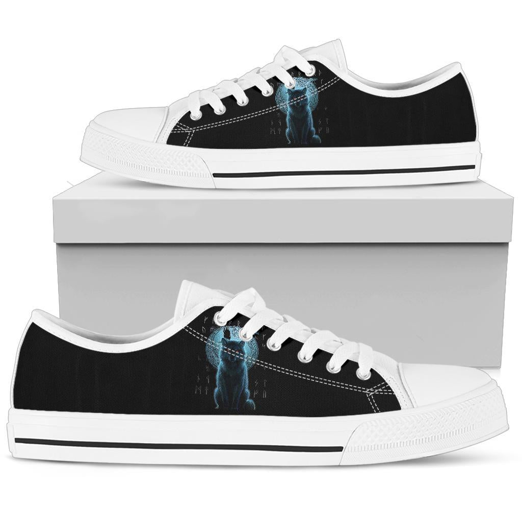 Viking Low Top Shoes, Fenrir Viking Wolf and Moon RLT12