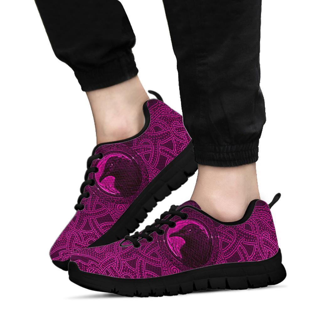 Viking Sneakers, Ethnic Odin Raven Pink RLT12