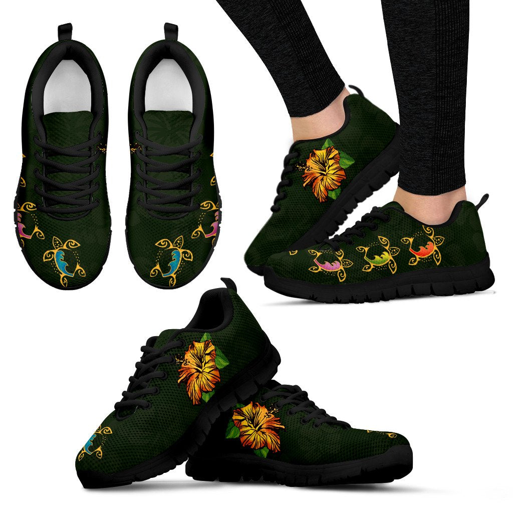 Hawaii Turtle Sneakers, Hibiscus Trainers
