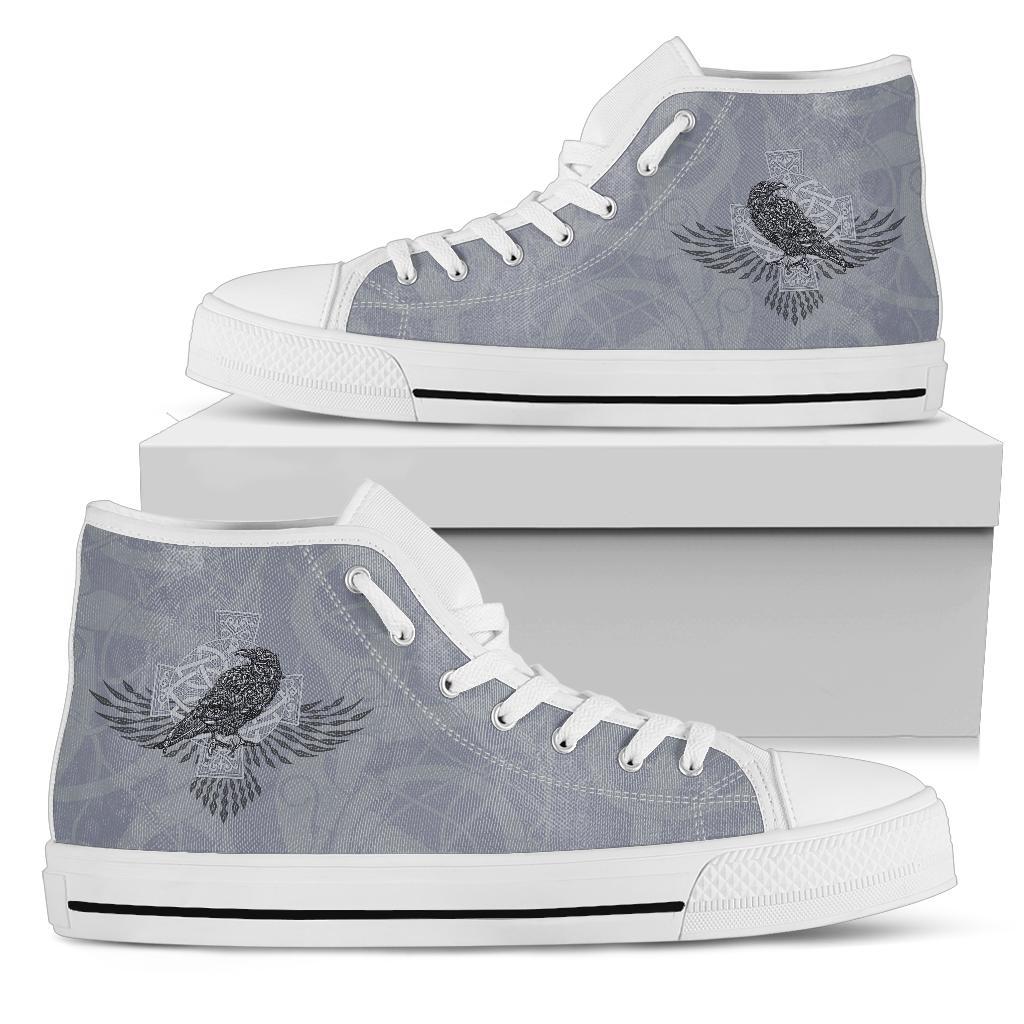 Viking High Top Shoes Odin's Celtic Raven Scandinavian Tattoo RLT12