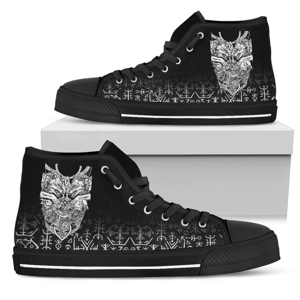 Viking High Top Shoes Wolf and Raven Special RLT12