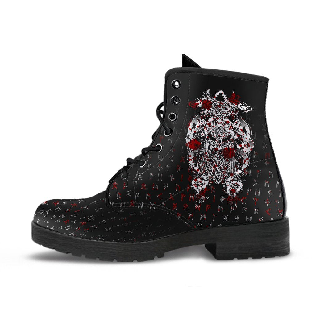 Viking Tyr Tattoo Blood Leather Boots RLT12