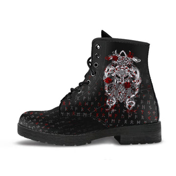 Viking Tyr Tattoo Blood Leather Boots RLT12