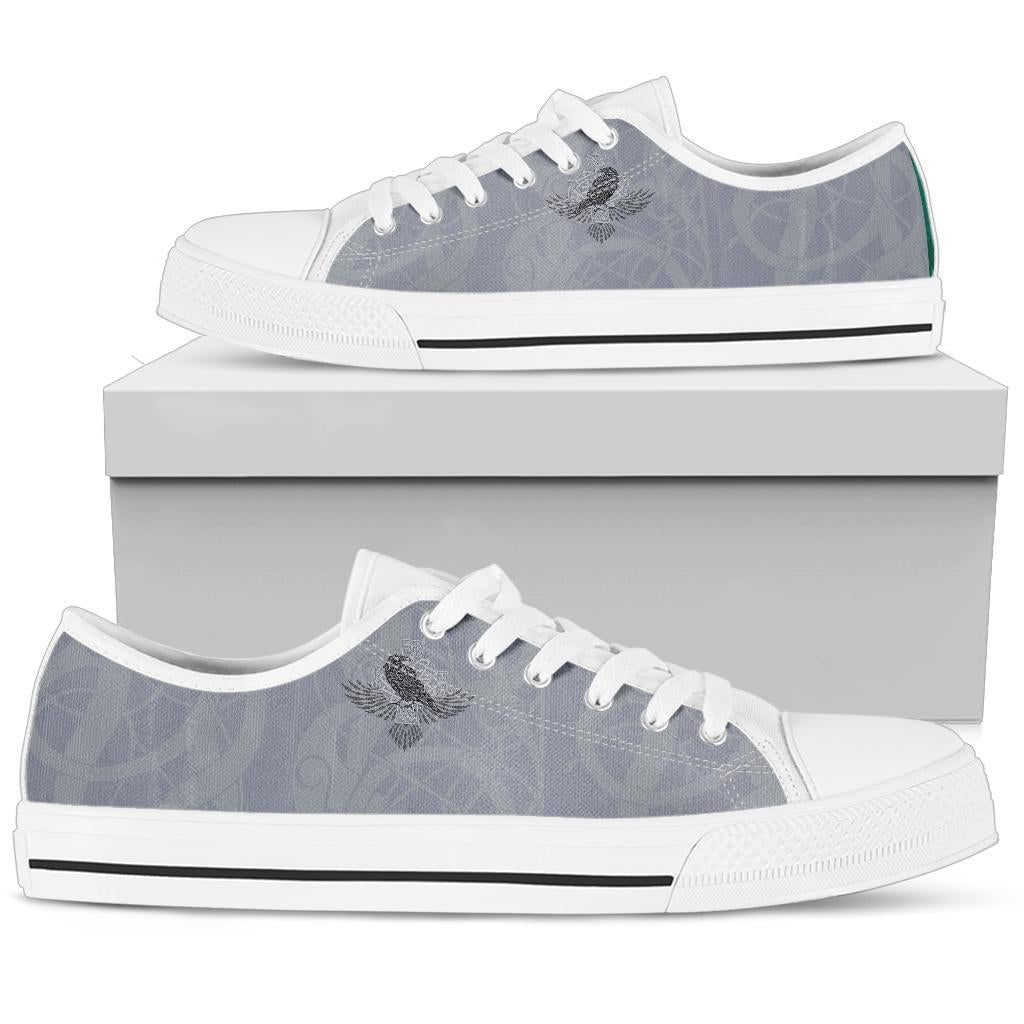 Viking Low Top Shoes Odin's Celtic Raven Scandinavian Tattoo RLT12