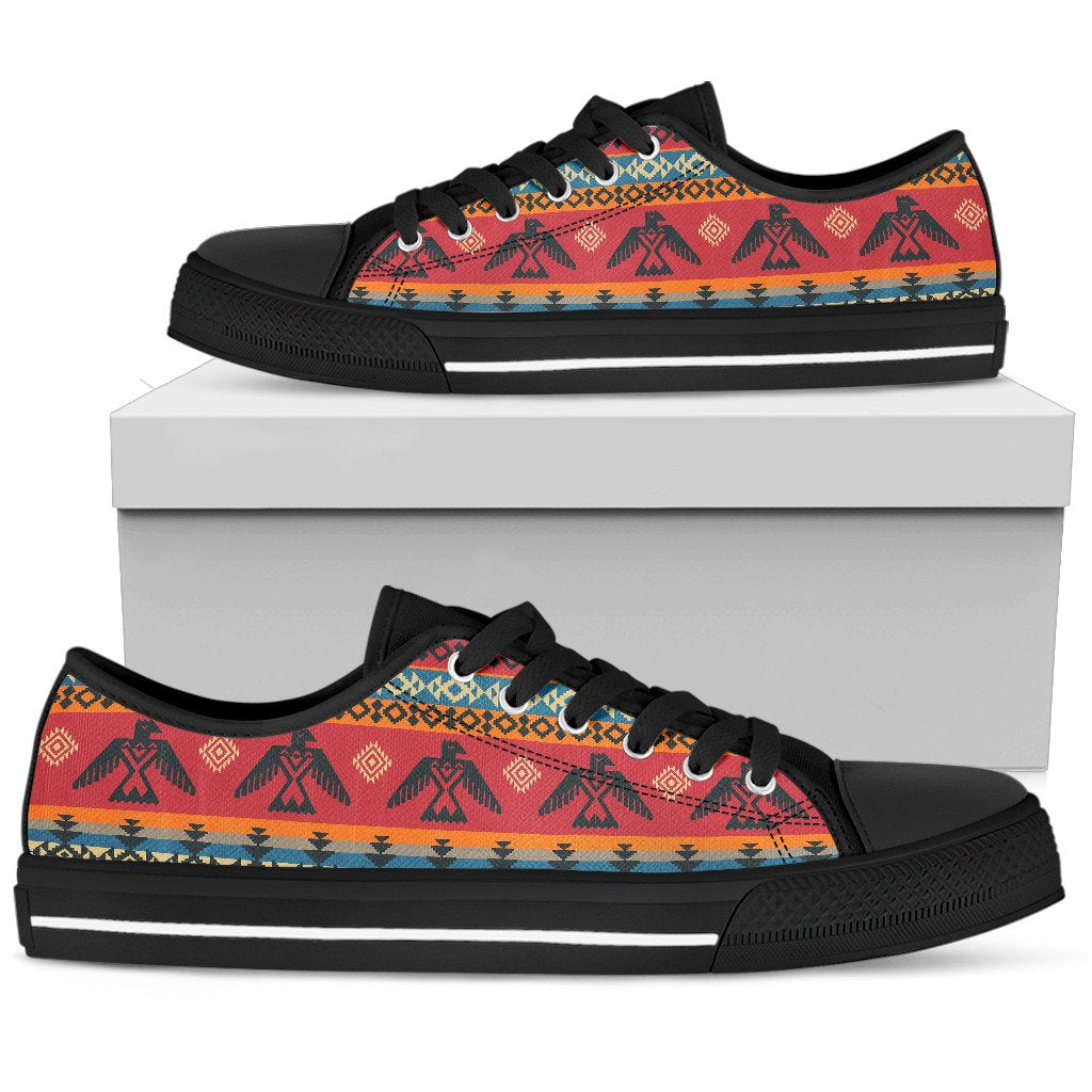 Thunderbird Native American Design Low Top Canvas Shoes LT10