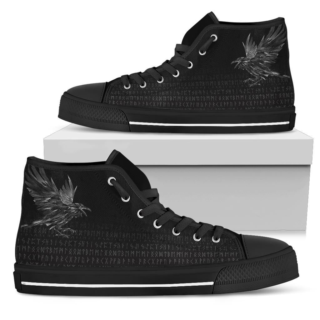 Viking High Top Shoes The Raven Of Odin Rune RLT12