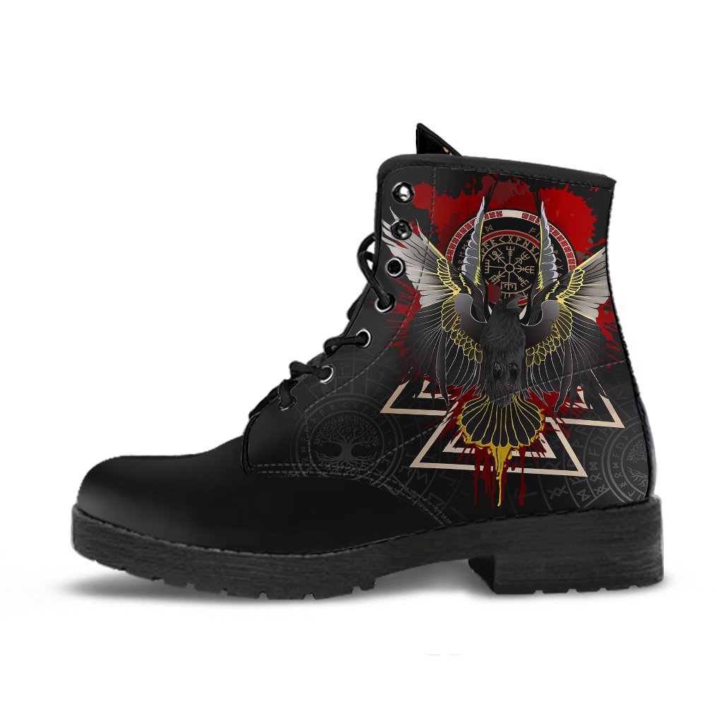 Viking Leather Boots Raven Of Odin Special Version RLT12