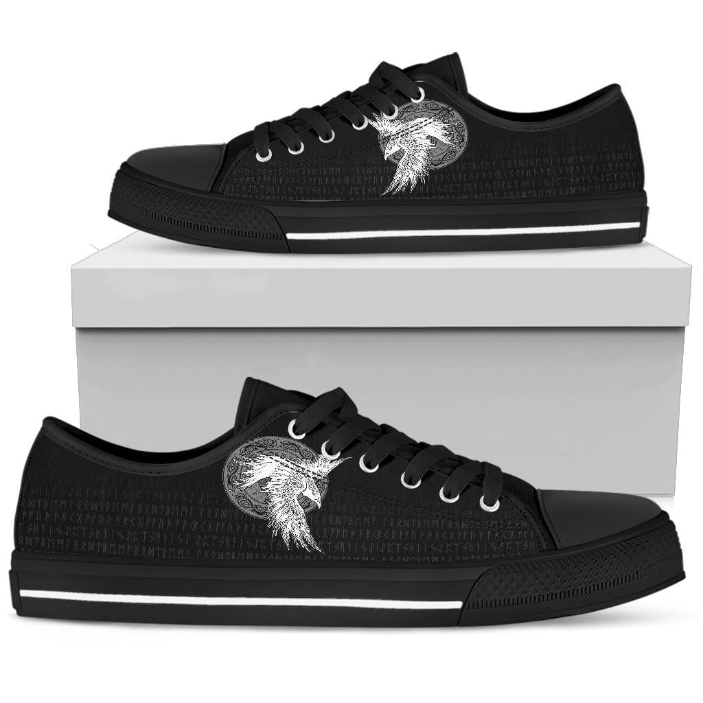 Viking Low Top Shoes Mystical Raven Tattoo Special RLT12