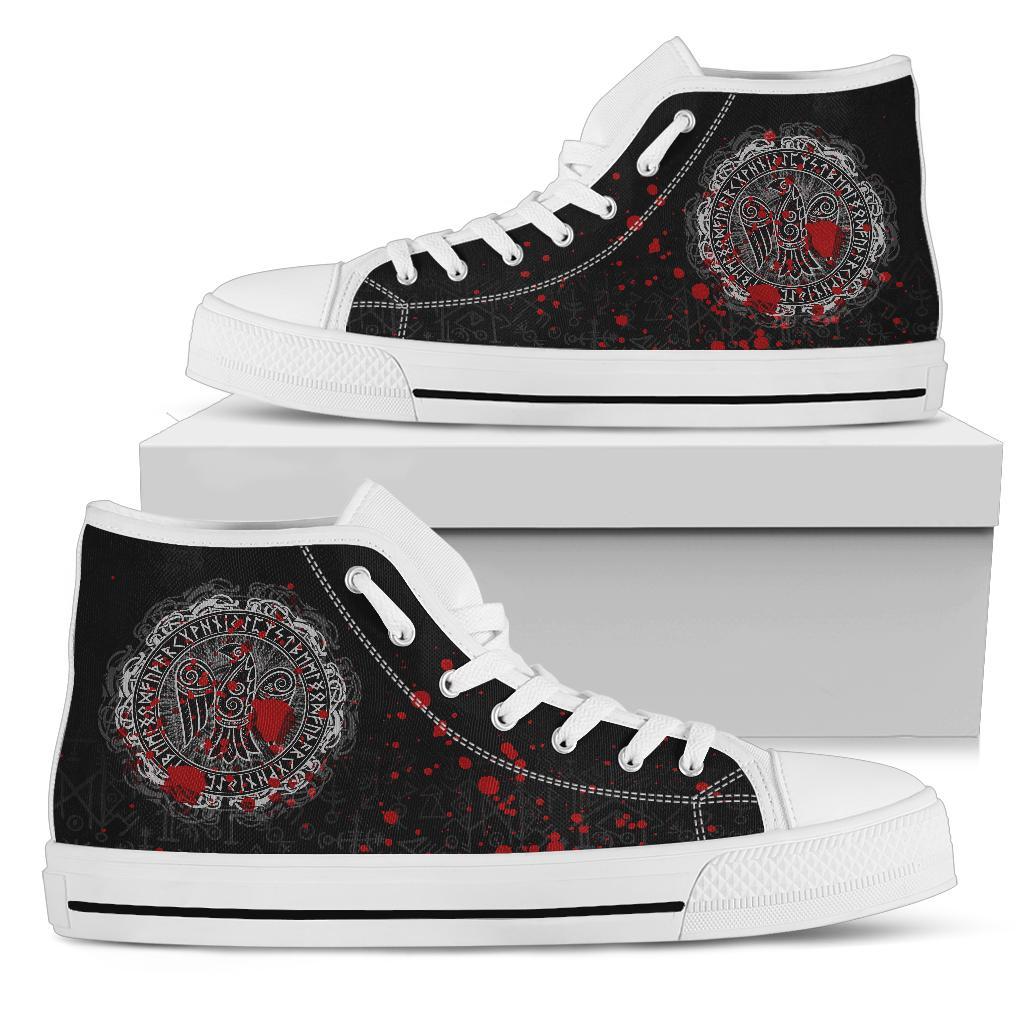 Viking High Top Shoes Raven Celtic Tattoo Blood RLT12