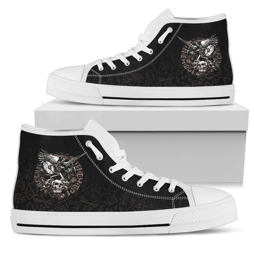 Viking Warrior Tattoo Odin High Top Shoes RLT12