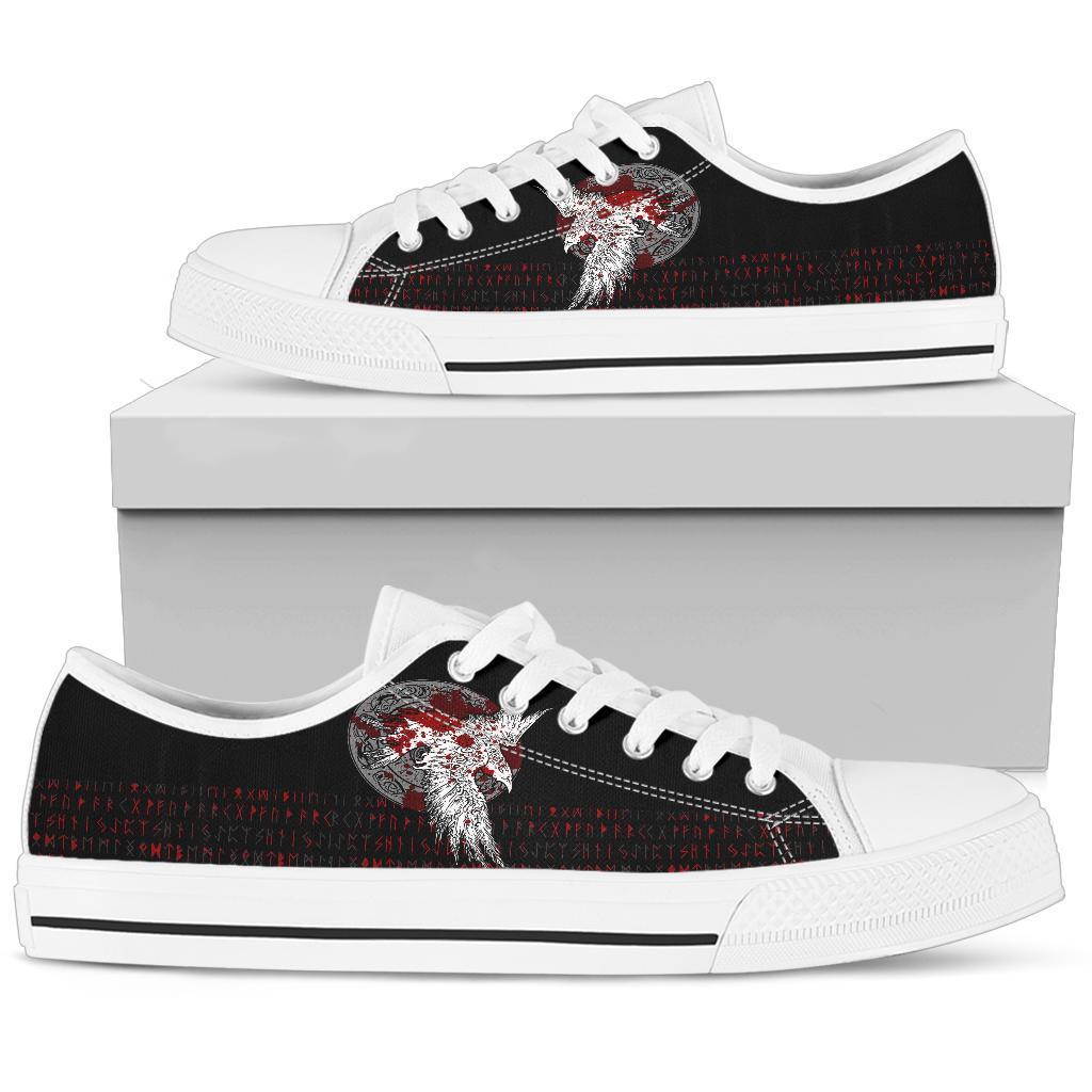 Viking Low Top Shoes Mystical Raven Tattoo Blood RLT12