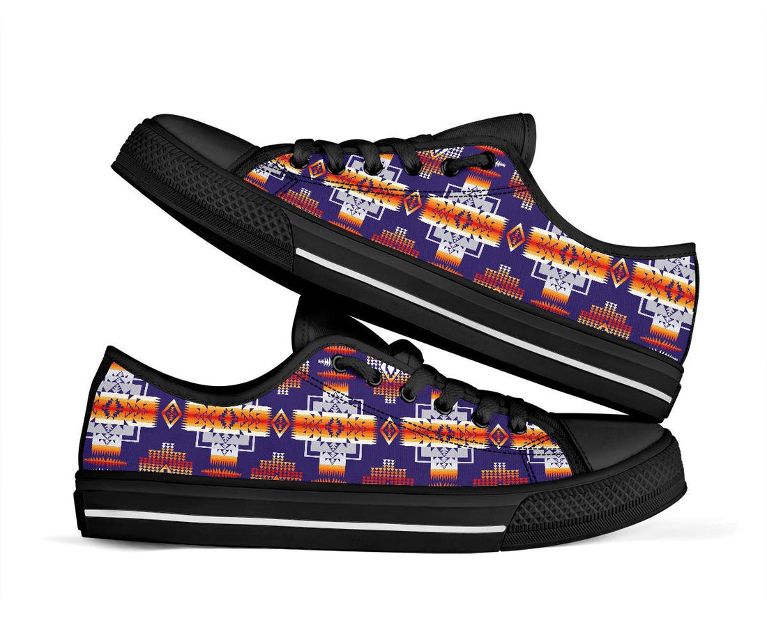 Purple Native Tribes Native American Low Tops Shoes LT10