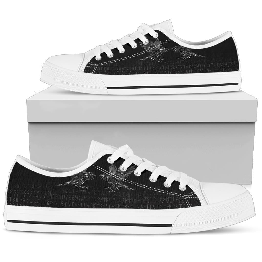 Viking Low Top Shoes Odin Huginn and Muninn Rune RLT12