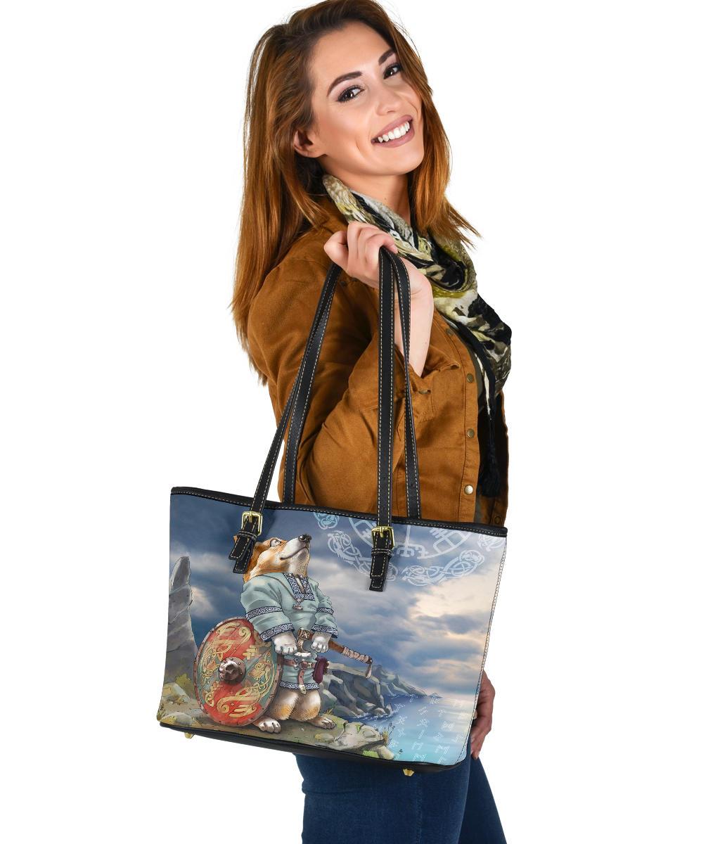 Viking Small Leather Tote, Corgi RLT12