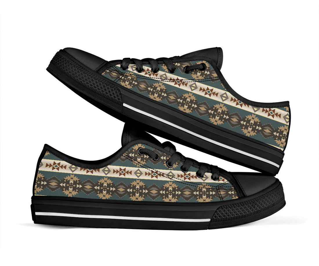 Navajo Geometric Seamless Low Top Canvas Shoes LT10
