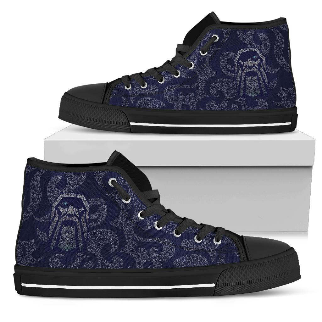 Viking High Top Shoes Odin God Tattoo Collection RLT12