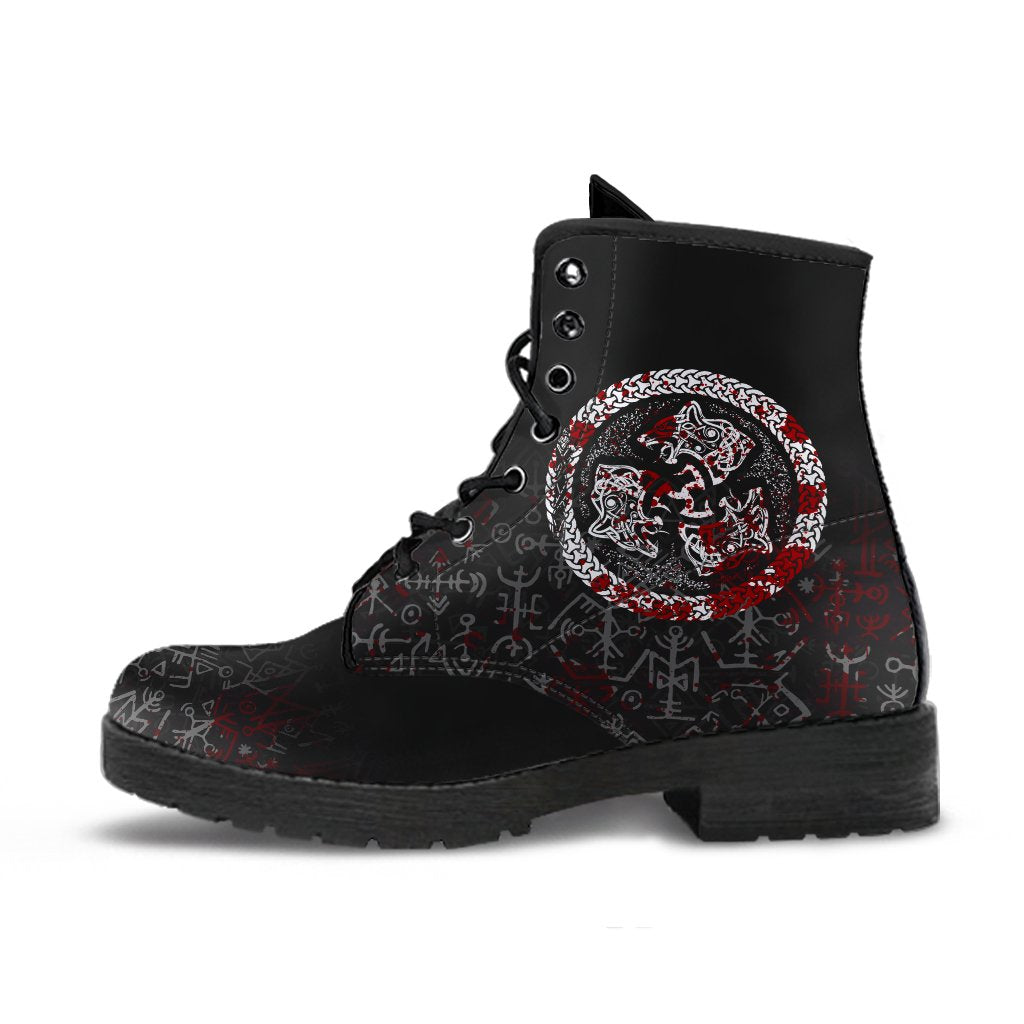 Viking Leather Boots Fierce Blood Wolf Symbol Of A Viking Nordic RLT12