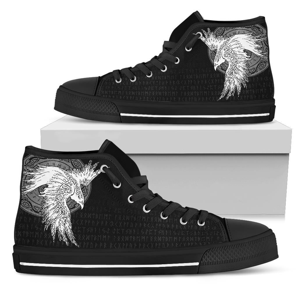 Viking High Top Shoes Mystical Raven Tattoo Special RLT12