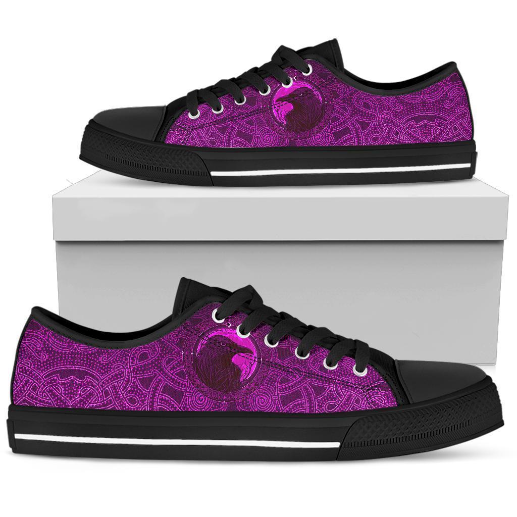Viking Low Top Shoes, Ethnic Odin Raven Pink RLT12