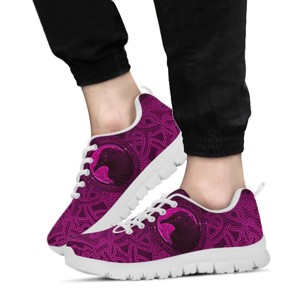 Viking Sneakers, Ethnic Odin Raven Pink RLT12