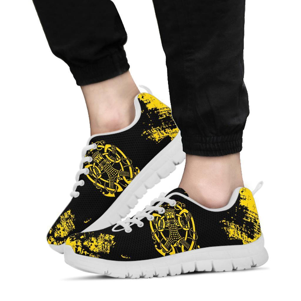 Viking Sneakers, Loki Bound Triskele Rune Gold RLT12