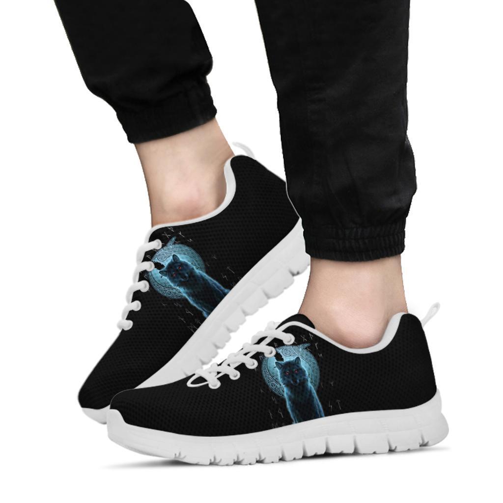 Viking Sneakers, Fenrir Viking Wolf and Moon RLT12
