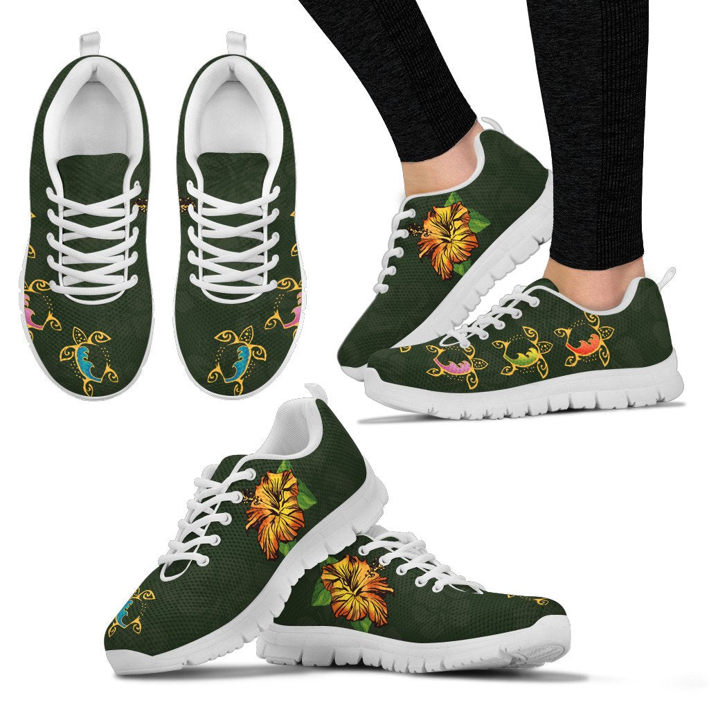 Hawaii Turtle Sneakers, Hibiscus Trainers
