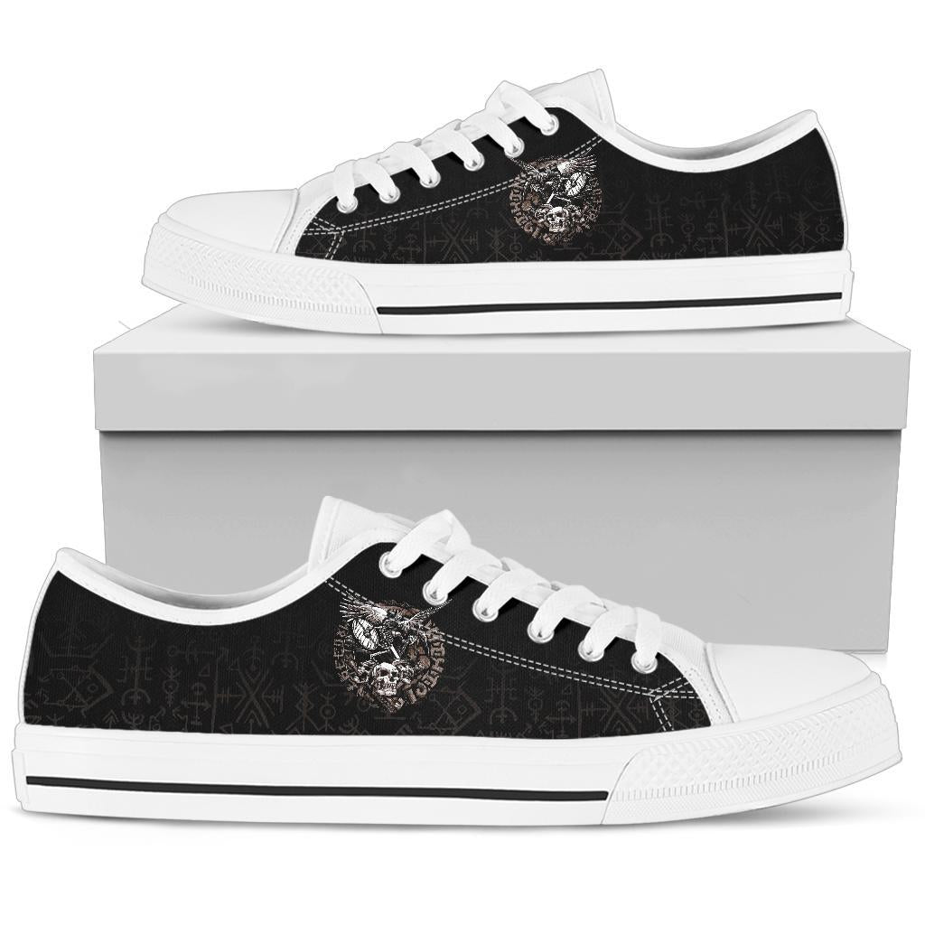 Viking Warrior Tattoo Odin Low Top Shoes RLT12