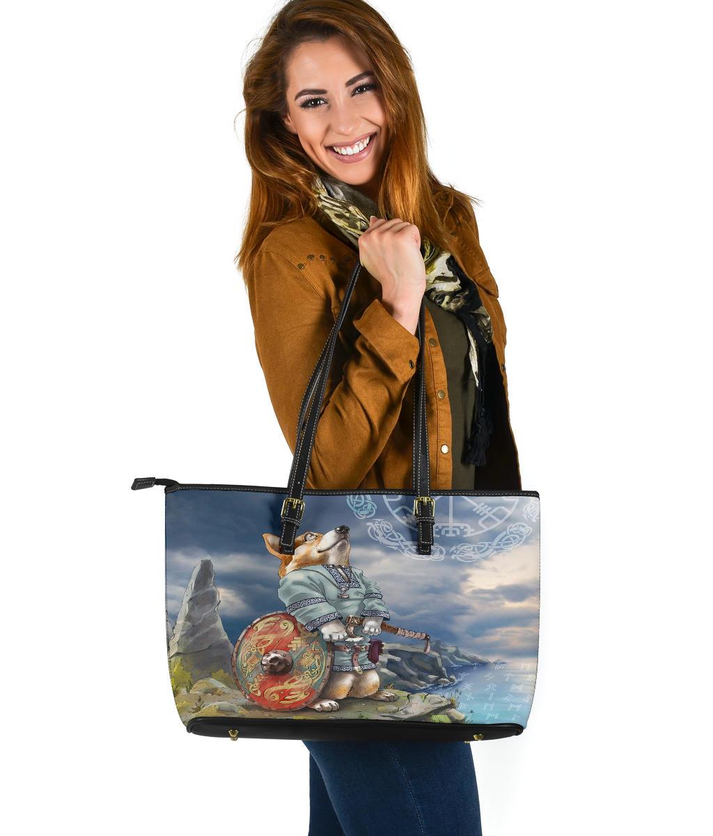 Viking Large Leather Tote, Corgi RLT12