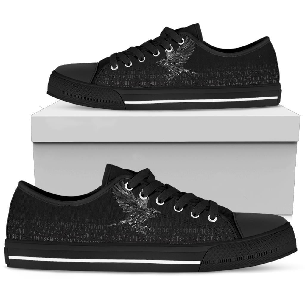 Viking Low Top Shoes The Raven Of Odin Rune RLT12