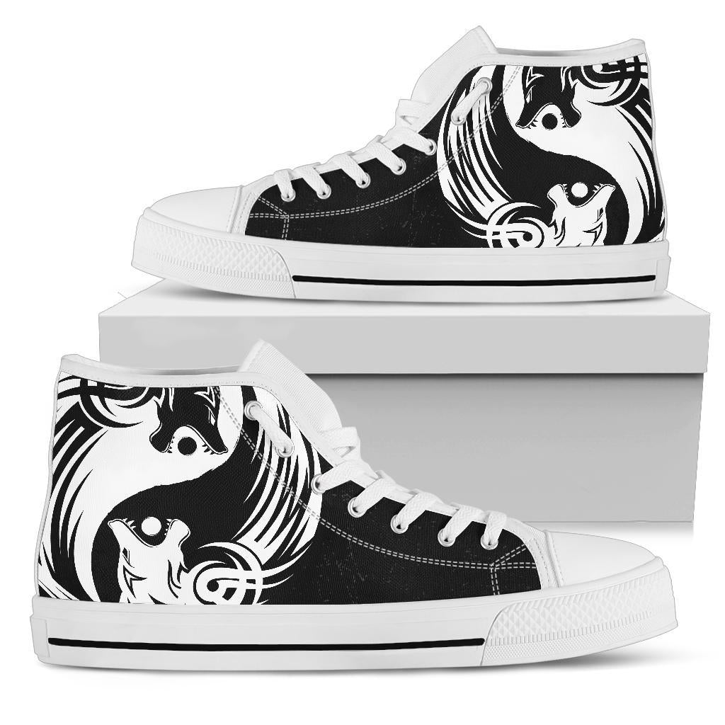 Viking Bomber High Top Shoes Ying Yang Wolf RLT12