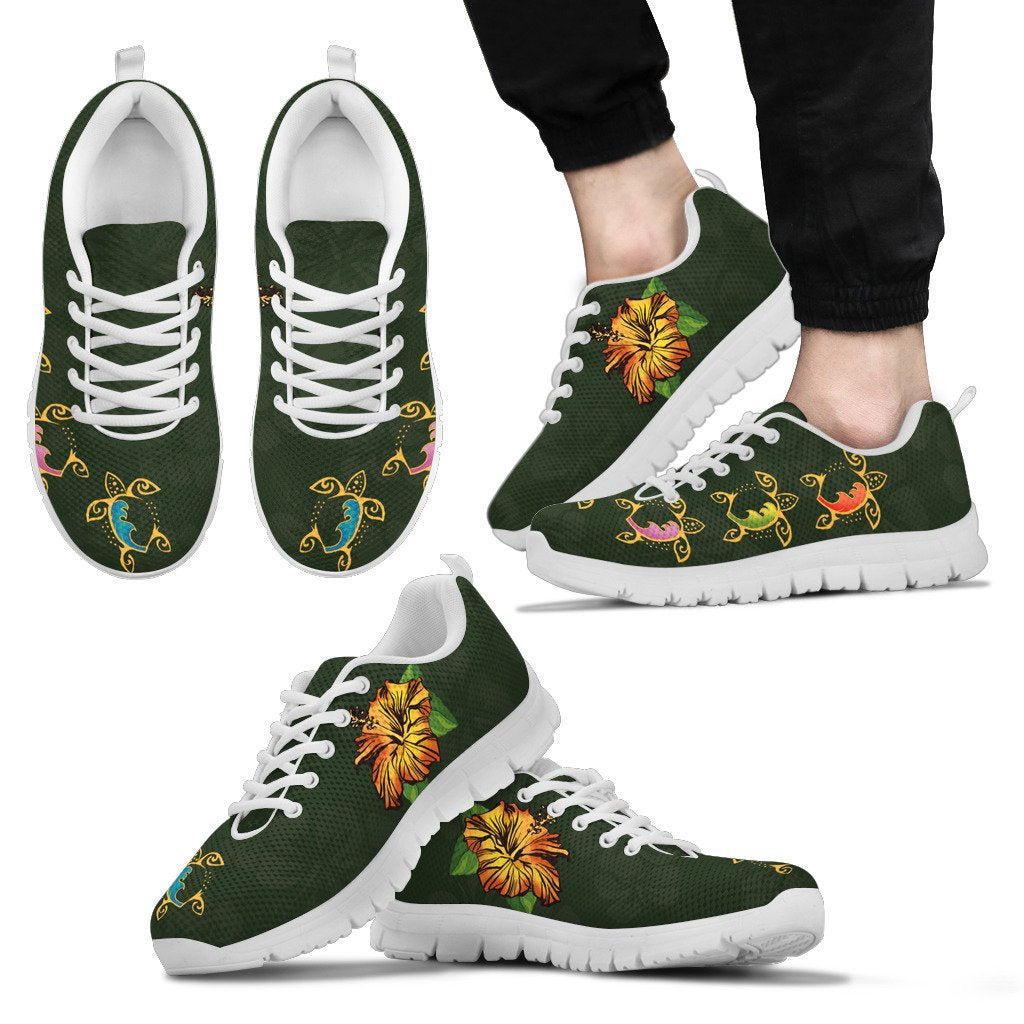 Hawaii Turtle Sneakers, Hibiscus Trainers