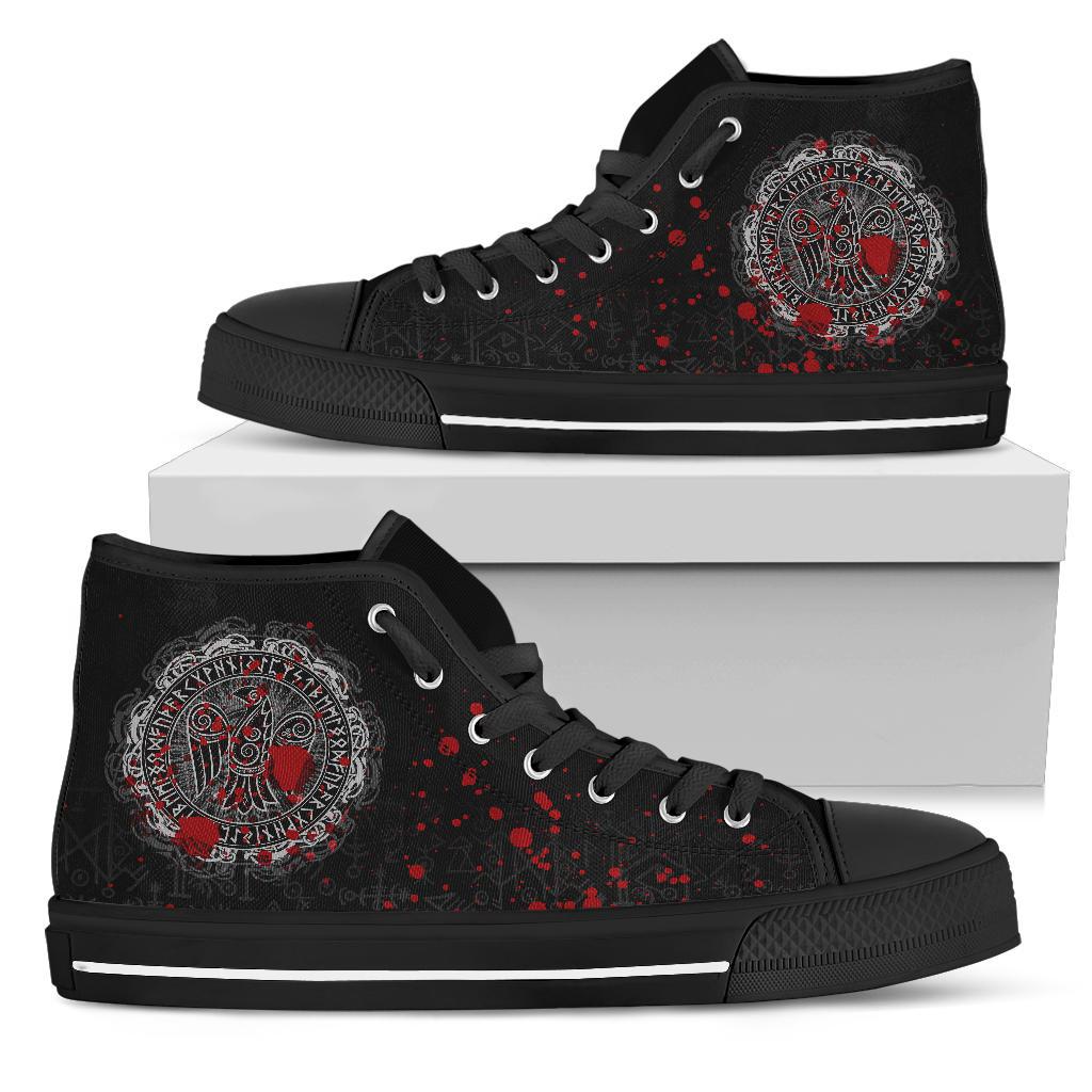 Viking High Top Shoes Raven Celtic Tattoo Blood RLT12