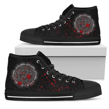 Viking High Top Shoes Raven Celtic Tattoo Blood RLT12