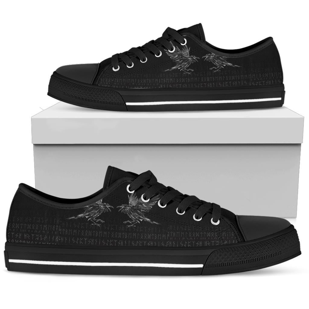 Viking Low Top Shoes Odin Huginn and Muninn Rune RLT12