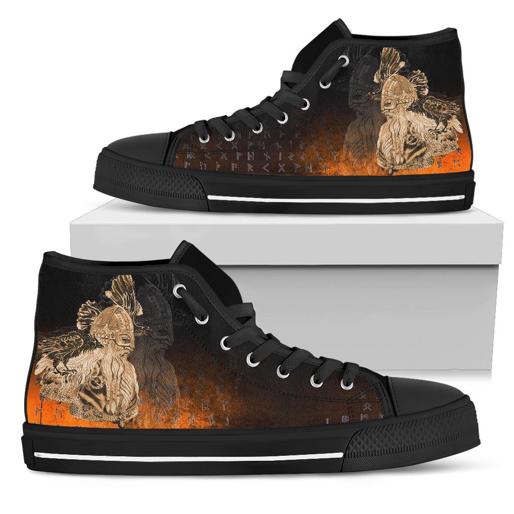 Viking High Top Shoes Odin Raven Viking Gold RLT12
