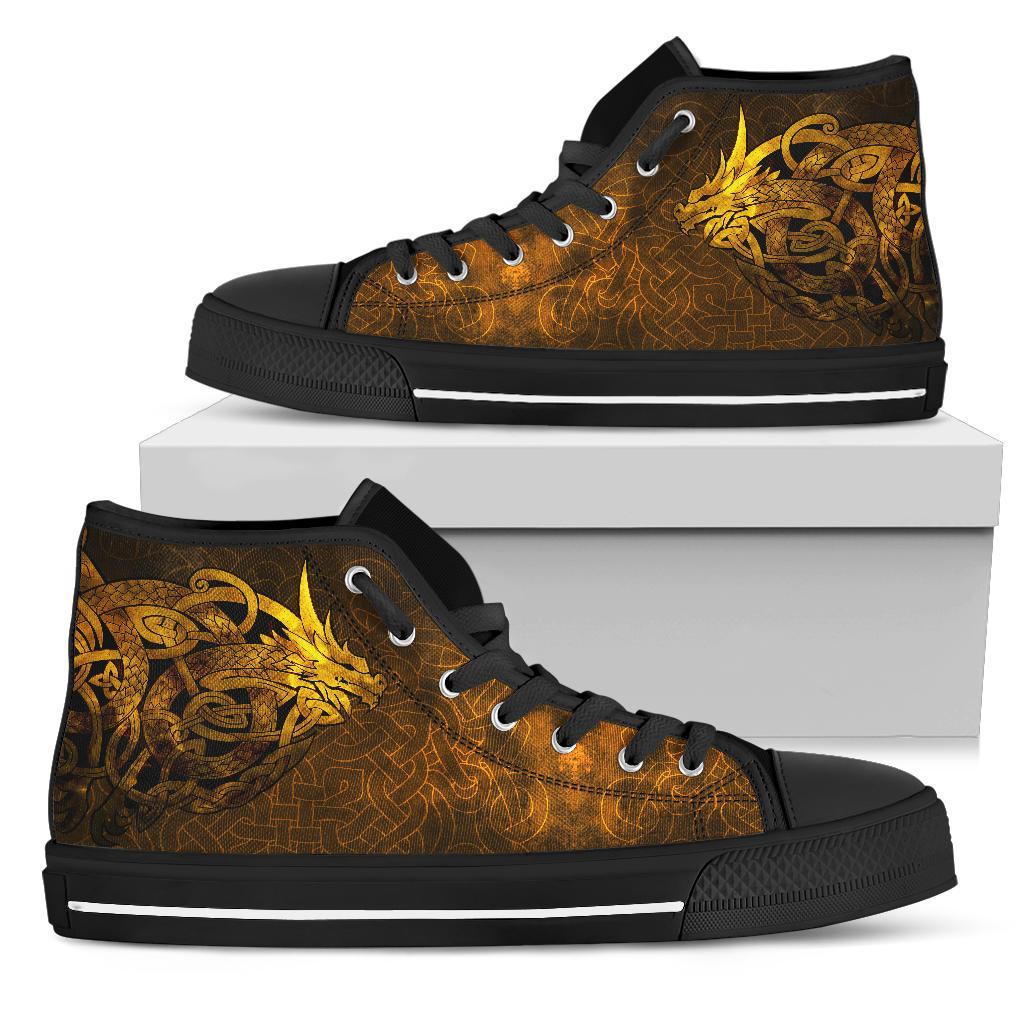 Viking High Top Shoes Celtic Dragon Tattoo RLT12