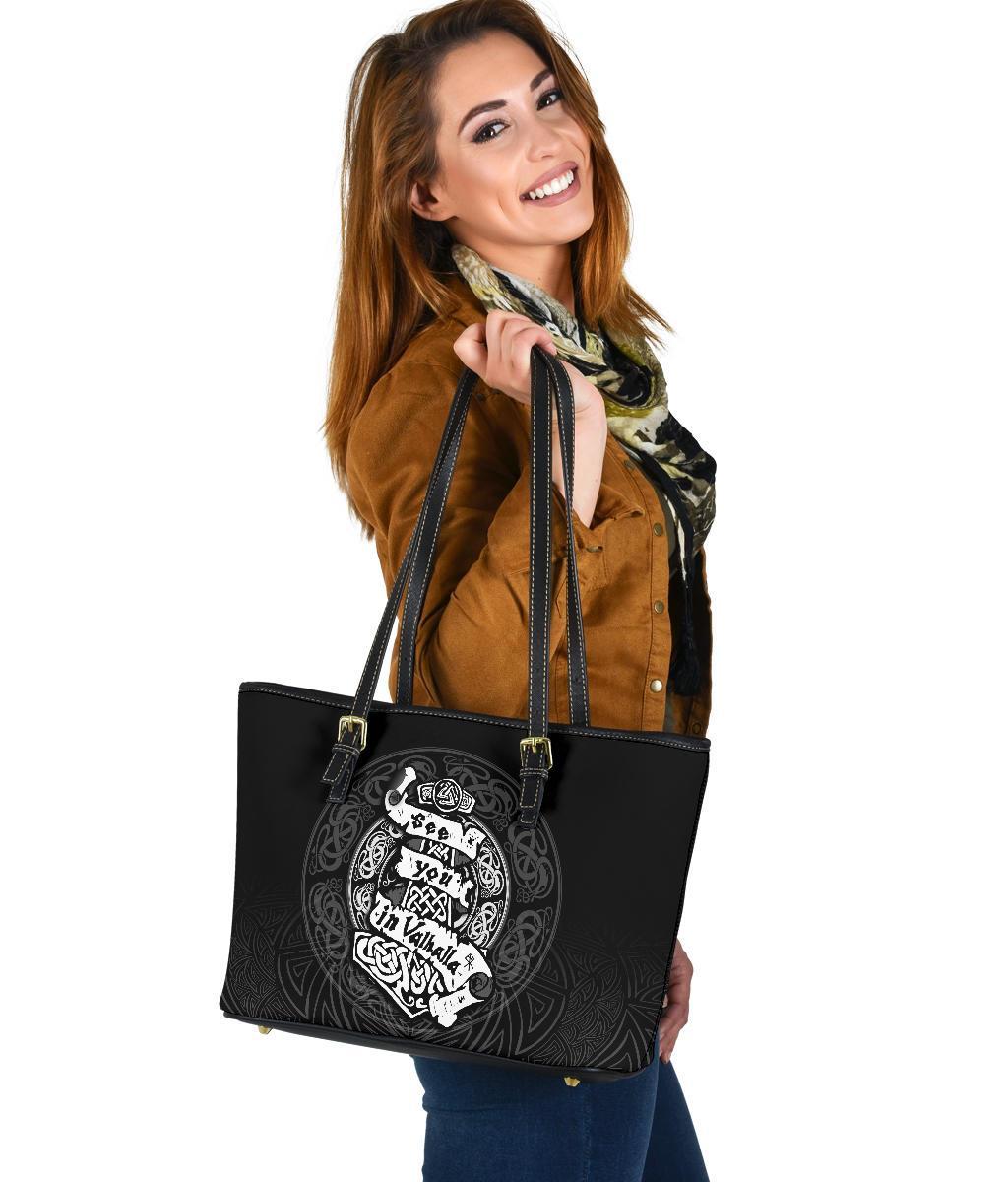 Viking Small Leather Tote - See You In Valhalla RLT12