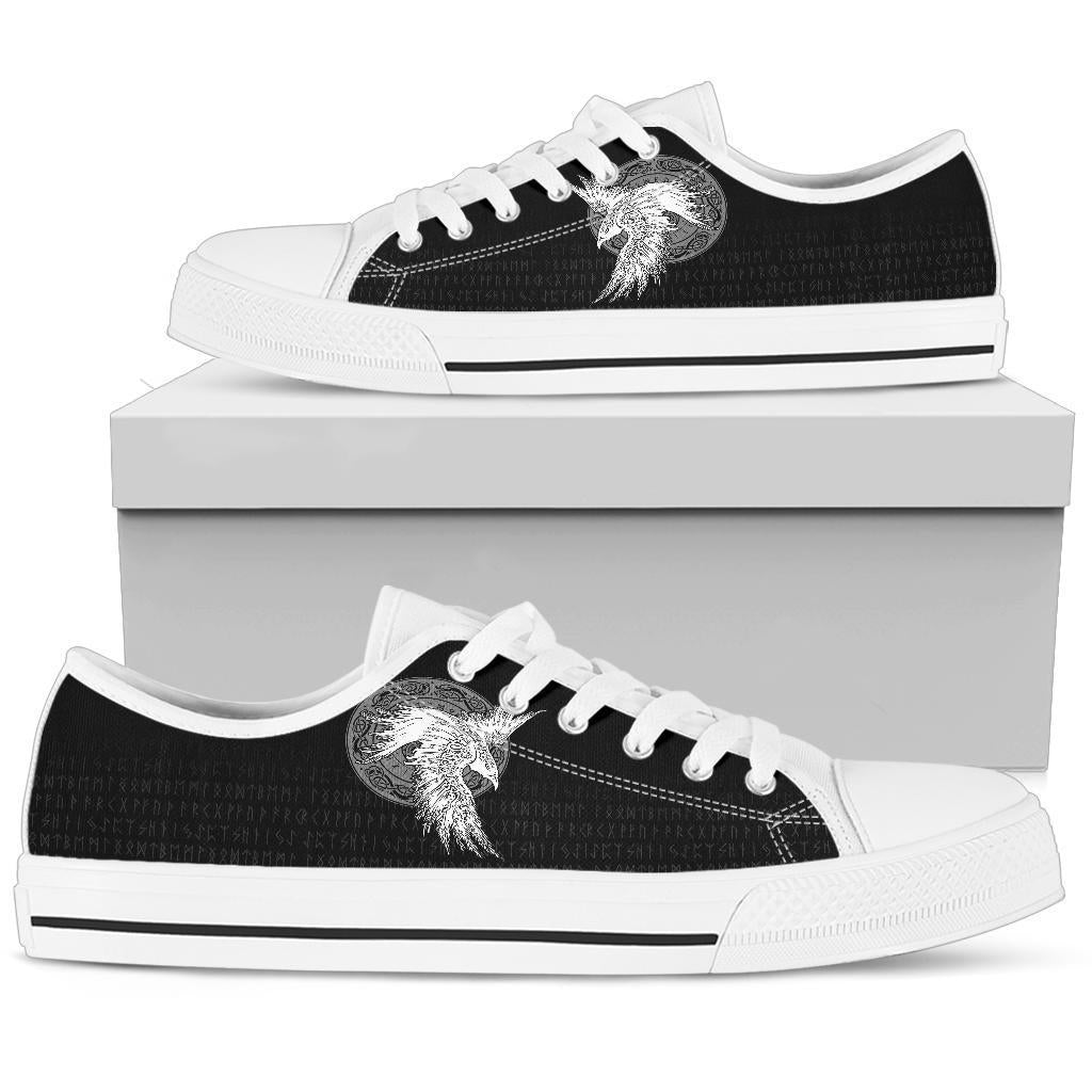 Viking Low Top Shoes Mystical Raven Tattoo Special RLT12